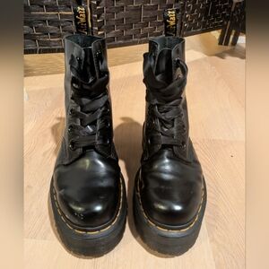 Dr. Martens MOLLY Platform Combat Boots Ribbon Laces